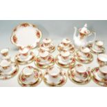 ROYAL ALBERT OLD COUNTRY ROSES COFFEE SET - TEA SERVICE