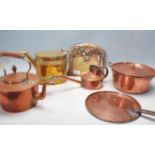 20TH CENTURY VICTORIAN STYLE COPPER AND BRASS KITCHEN WARE