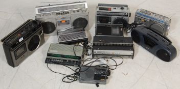 LARGE QUANTITY OF RETRO RADIO CASSETTE RECORDERS