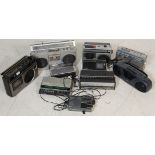 LARGE QUANTITY OF RETRO RADIO CASSETTE RECORDERS