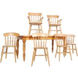 VICTORIAN STYLE COUNTRY PINE FARM HOUSE TABLE AND CHAIRS