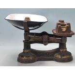 SET OF 20TH CENTURY CAST IRON SHOP SCALE