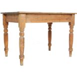 VICTORIAN COUNTRY PINE REFECTORY DINING TABLE