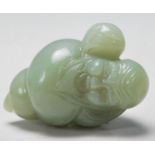 20TH CENTURY CHINESE JADE FIGURINES OF A OLD MAN IN A SHELL