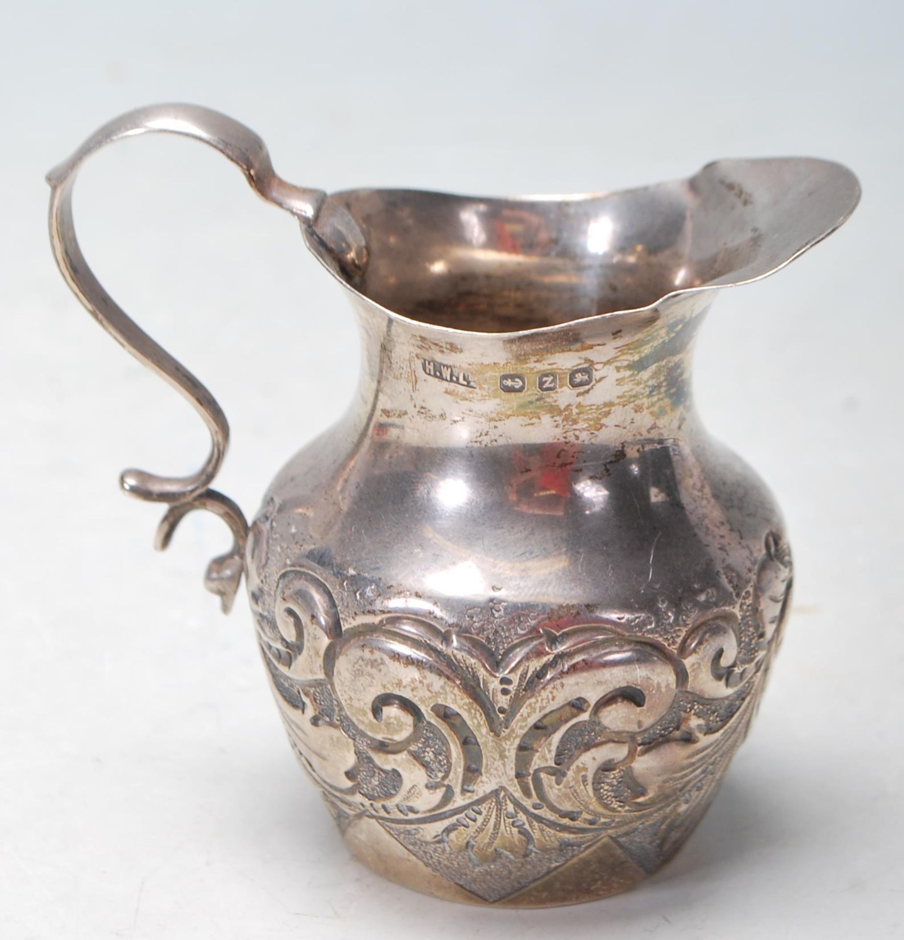 ANTIQUE HALLMARKED STERLING SILVER CREAMER JUG