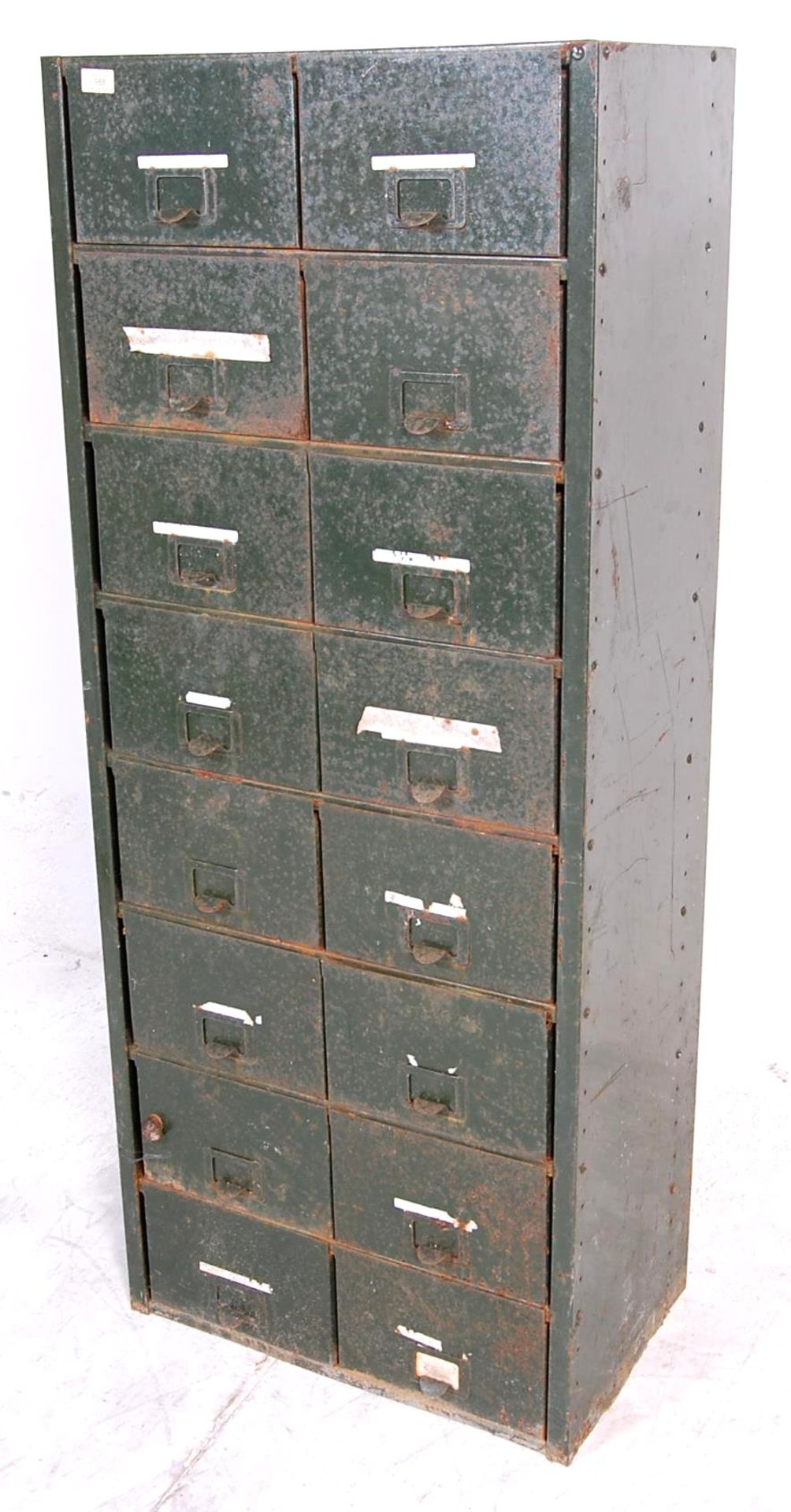 MID CENTURY FACTORY INDUSTRIAL ENGINEER DRAWERS - Image 3 of 4