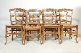 SET OF EIGHT MID 20TH CENTURY FRENCH OAK DINING CHAIRS