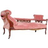 ANTIQUE EDWARDIAN EARLY 20TH CENTURY MAHOGANY CHAISE LONGUE