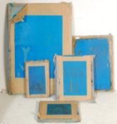 FIVE COTEMPORARY SCREEN PRINTING SCREENS