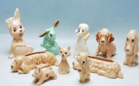 TEN VINTAGE MID 20TH CENTURY SYLVAC CERAMIC FIGURINES