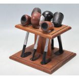 VINTAGE 20TH CENTURY TOBACCO PIPES AND RACK