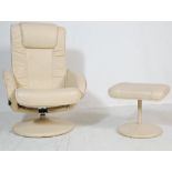 EKORNES STRESSLESS STYLE ARMCHAIR AND OTTOMAN