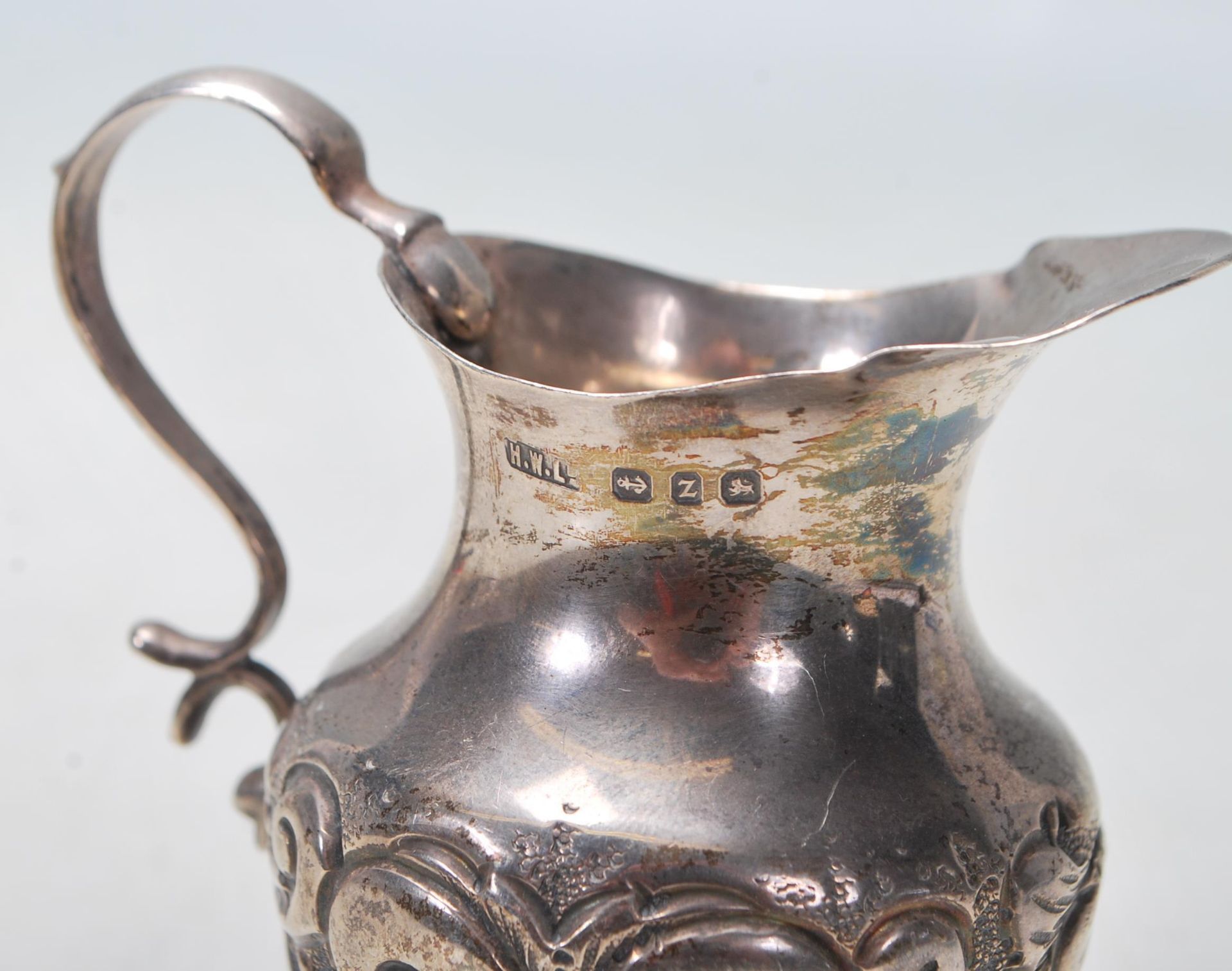 ANTIQUE HALLMARKED STERLING SILVER CREAMER JUG - Image 6 of 6