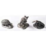 THREE VINATGE TOYAL SELANGER PEWTER FIGURINES