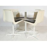 STEELUX LONDON DROP LEAF DINING TABLE / KITCHEN TABLE AND FOUR CHAIRS