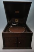 HMV OAK CASED TABLE TOP GRAMOPHONE PLAYER