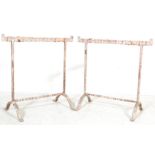 TWO RETRO 20TH CENTURY TRESTLE STANDS / LEGS