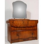 A 1930’S ART DECO DRESSING TABLE CHEST WITH TWIN DRAWERS