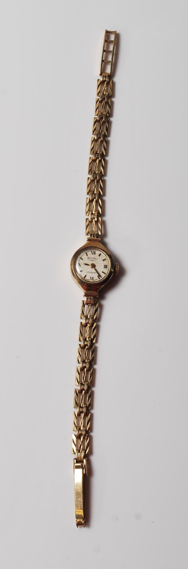 9CT GOLD ROTARY LADIES DRESS WATCH AND STRAP