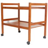 RETRO 20TH CENTURY DANISH TEAK WOOD TWO TIER TROLLEY BY BRDR FURBO