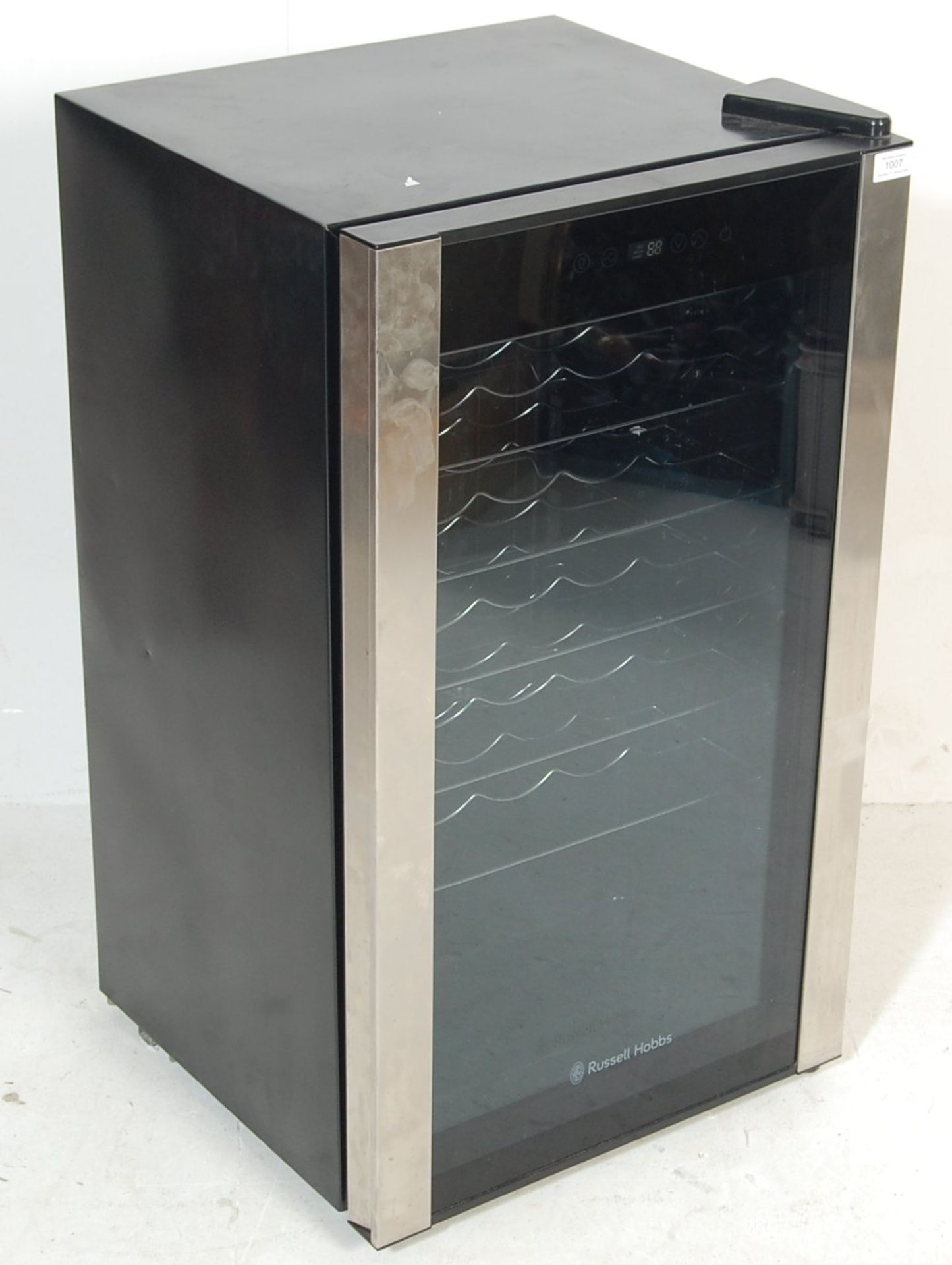 A BRUSHED STEEL AND GLASS RUSSELL HOBBS WINE COOLER - Image 2 of 6