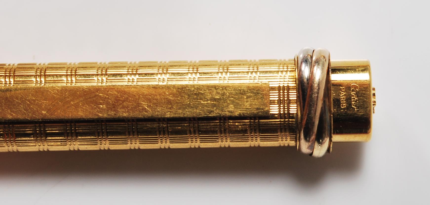 VINTAGE CARTIER GOLD PLATED INK PEN - Image 4 of 9