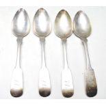 19TH CENTURY AMERICAN COIN SILVER TABLESPOONS BY S. HOYT PEARL ST