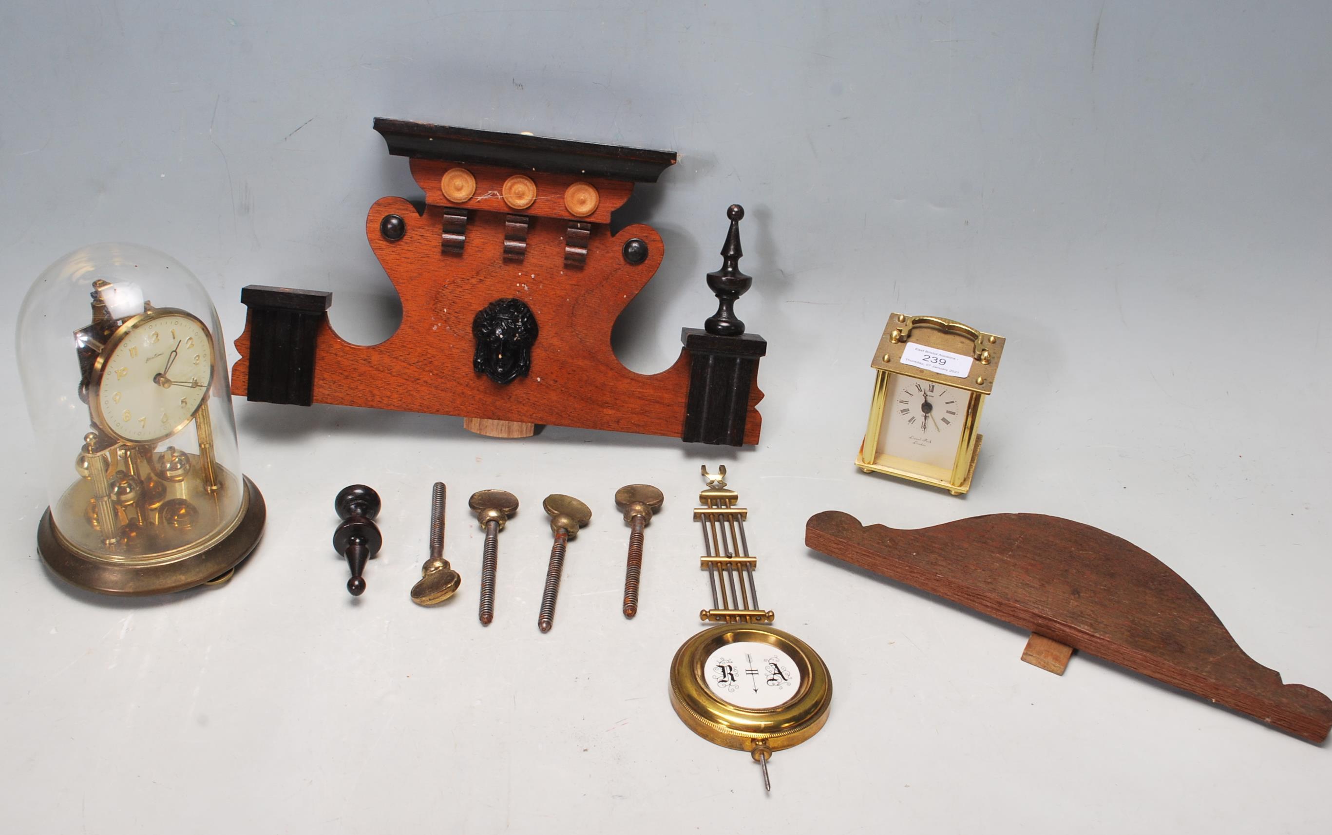 LIONEL PICK CARRIAGE CLOCK AND BENTIMA ANNIVERSARY CLOCK