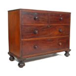 19TH CENTURY MAHOGANY 2 OVER 3 CHEST OF DRAWERS