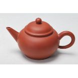 CHINESE YIXING RED CLAY SEAL MARKED TEAPOT