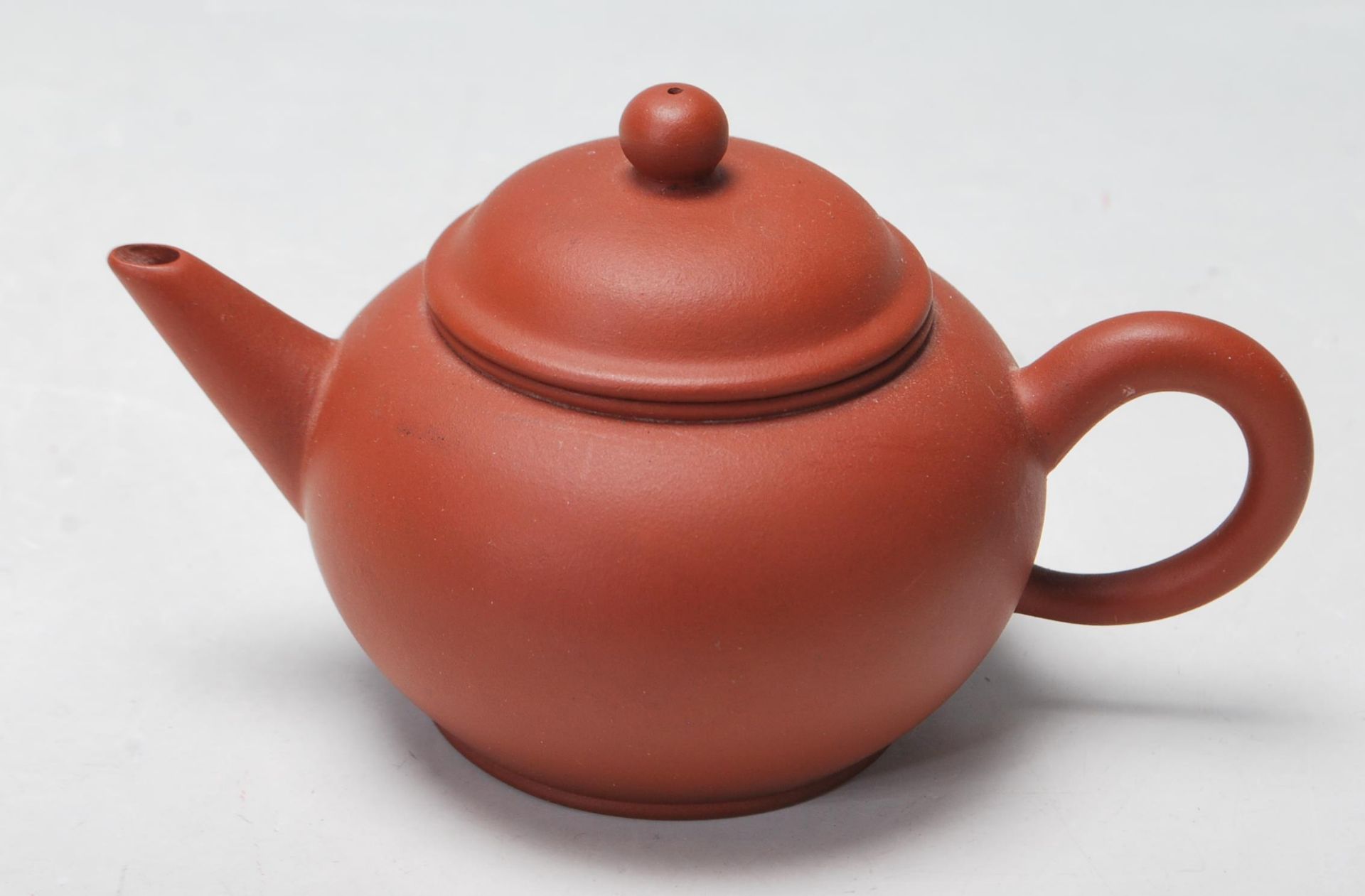 CHINESE YIXING RED CLAY SEAL MARKED TEAPOT