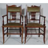 TWO 19TH CENTURY LATE VICTORIAN BEDROOM CHAIRS