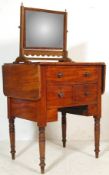 19TH CENTURY GEORGE III MAHOGANY WORK TABLE CHEST