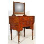 19TH CENTURY GEORGE III MAHOGANY WORK TABLE CHEST