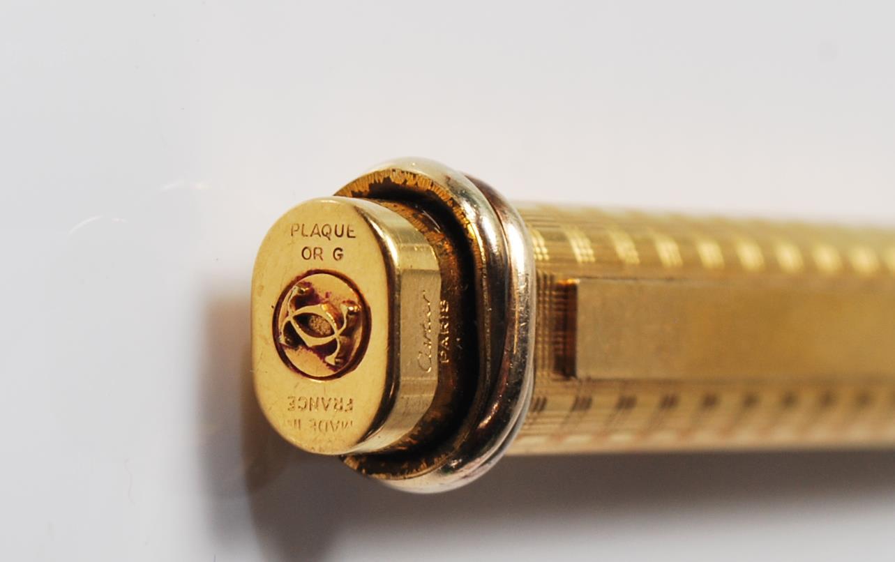 VINTAGE CARTIER GOLD PLATED INK PEN - Image 7 of 9