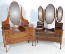 TWO ANTQIUE EDWARDIAN MAHOGANY DRESSING TABLES