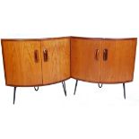 G PLAN FRESCO - 1960’S TEAK WOOD CORNER CABINET / BEDSIDE CABINET