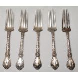 ANTIQUE STERLING SILVER FORK SET