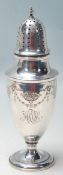 AMERICAN SILVER SUGAR SHAKER WITH REPOUSSE DECORATION
