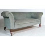 A 19TH CENTURY VICTORIAN MAHOGANY CHESTERFIELD STYLE SOFA SETTEE