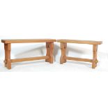 PAIR 20TH CENTURY COUNTRY PINE BENCHES