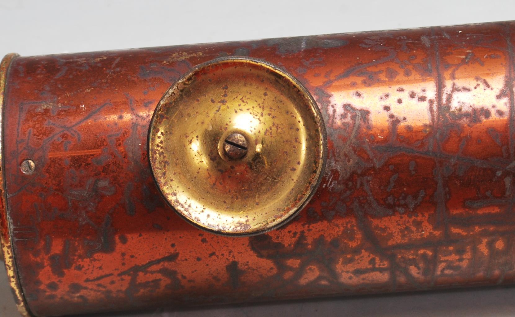 LATE VICTORIAN 19TH CENTURY BRASS AND COPPER TELESCOPE - Image 2 of 6