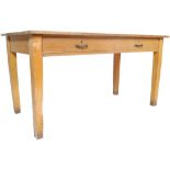 VINTAGE OAK TWO DRAWER SCHOOL TABLE