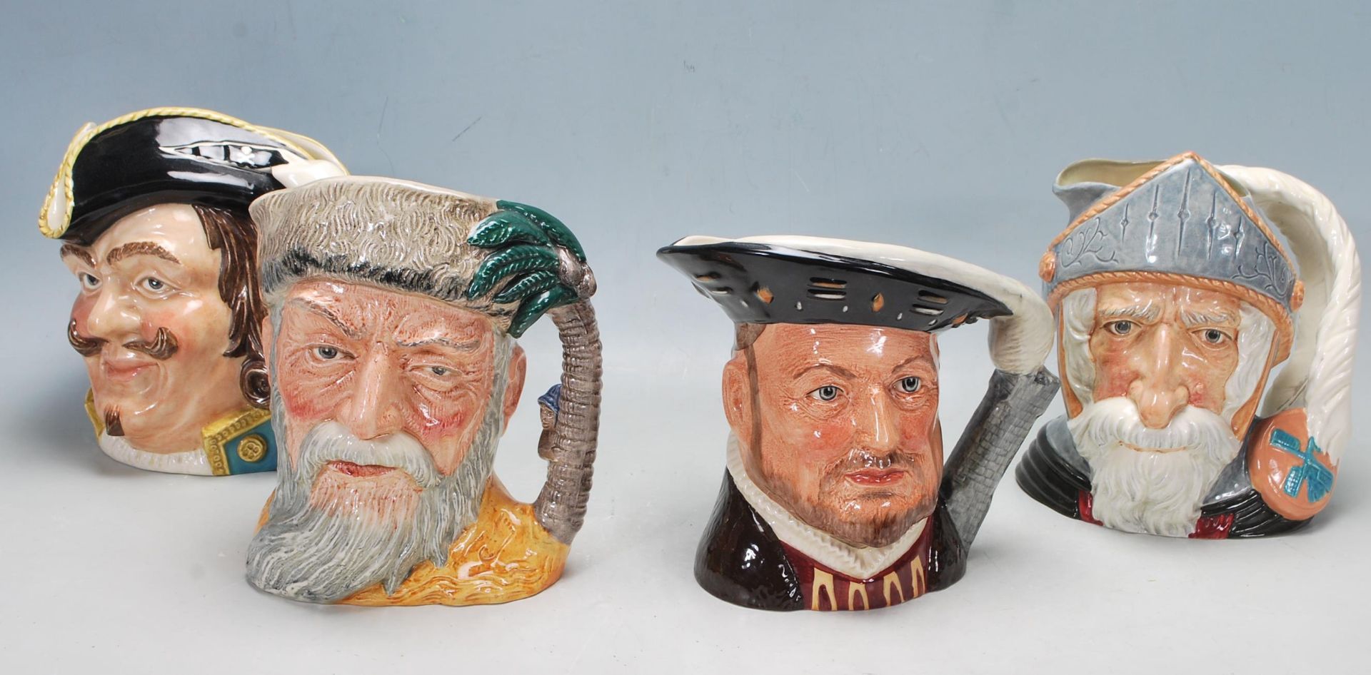 FOUR ROYAL DOULTON CHARACTER JUGS / TOBY JUGS