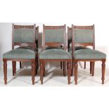 SET OF FOUR VICTORIAN OAK DINING CHAIRS