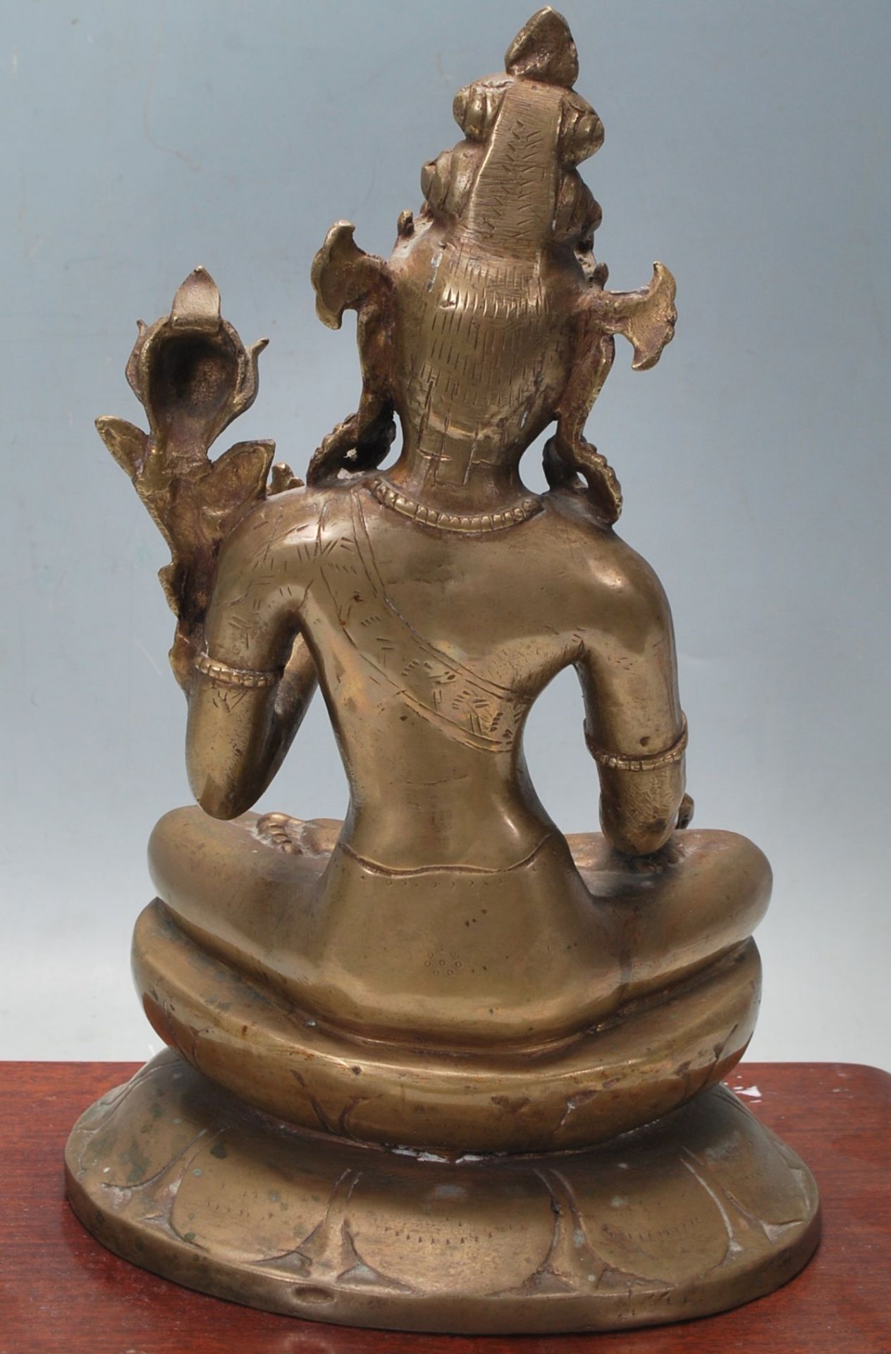 SINO TIBETAN BRASS DEITY OF SHIVA IN LOTUS POSITION - Image 3 of 5