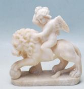 19TH CENTURY ITALIAN ANTIQUE GRAND TOUR ALABASTER GROUP