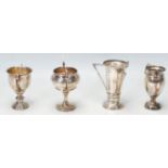 COLLECTION OF FOUR HALLMARKED STERLING SILVER MINIATURE TROPHIES