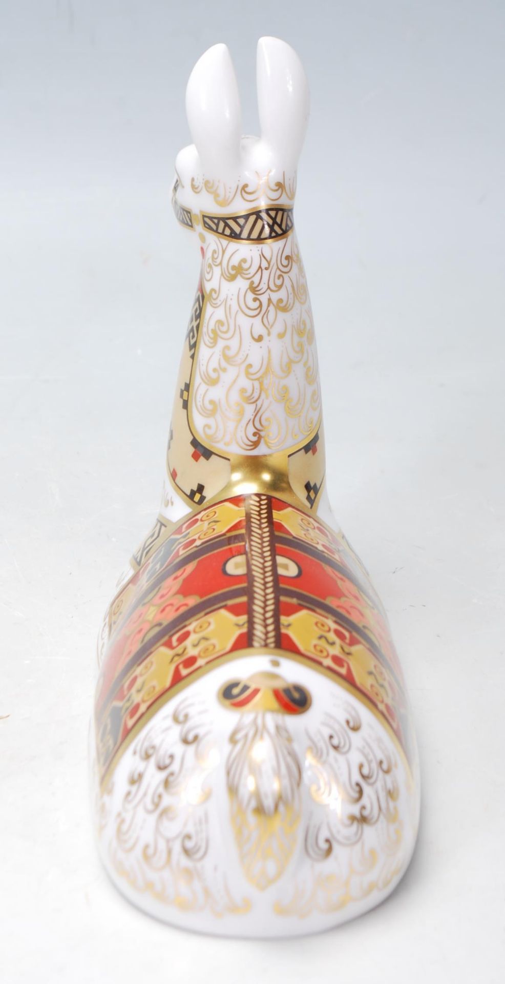 ROYAL CROWN DERBY PAPERWEIGHT IN A FOM OF LLAMA WITH GOLD STOPPER - Image 3 of 5