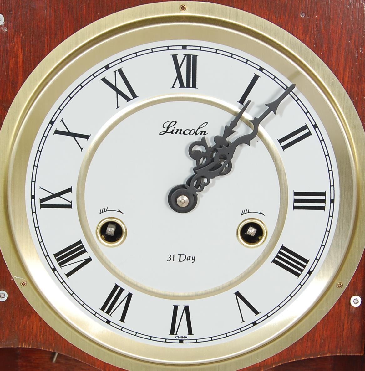 MAHOGANY CASED 8 DAY LINCOLN WALL CLOCK & CANTERBURY - Image 7 of 9